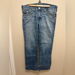 True Religion Men's Light Blue Straight Jeans